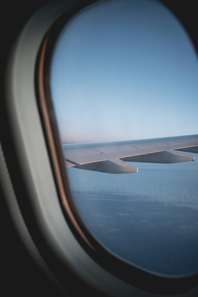 Asa de avião vista da janela, símbolo de quem aprende a acumular milhas